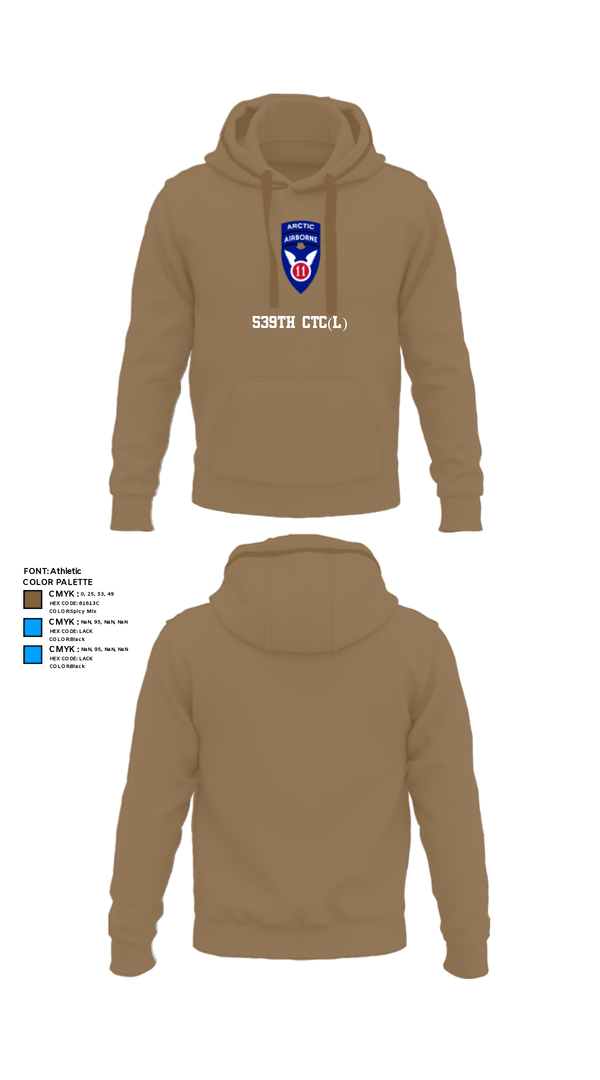 Hoodie, 539th CTC(L), Army, Teamtime, Team time, sublimation, custom sports apparel, team uniforms, spirit wear, spiritwear, sports uniforms, custom shirts, team store, custom team store, fundraiser sports, apparel fundraiser