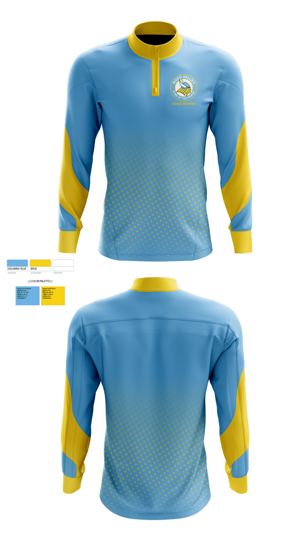 Quarter Zip Jacket, River Valley Middle School Cross Country, Cross Country, Teamtime, Team time, sublimation, custom sports apparel, team uniforms, spirit wear, spiritwear, sports uniforms, custom shirts, team store, custom team store, fundraiser sports, apparel fundraiser