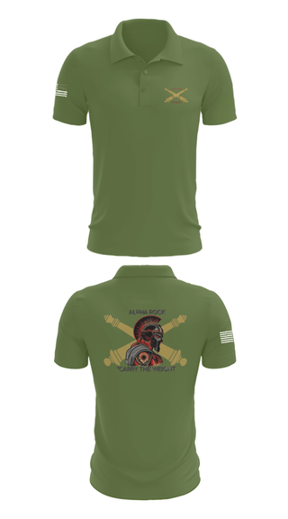 Short Sleeve Performance Polo, ALPHA ROCK, Army, Teamtime, Team time, sublimation, custom sports apparel, team uniforms, spirit wear, spiritwear, sports uniforms, custom shirts, team store, custom team store, fundraiser sports, apparel fundraiser