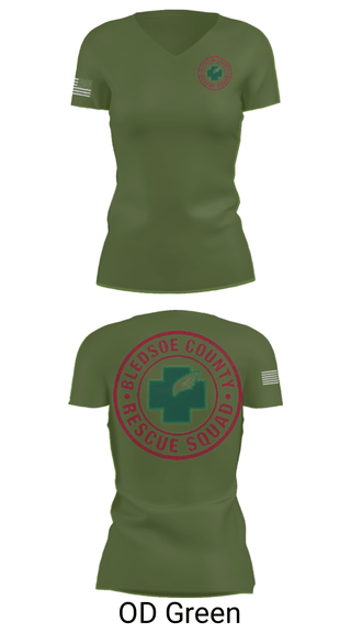 Women's Short Sleeve Vneck Shirt, Bledsoe County Rescue Squad, , Teamtime, Team time, sublimation, custom sports apparel, team uniforms, spirit wear, spiritwear, sports uniforms, custom shirts, team store, custom team store, fundraiser sports, apparel fundraiser