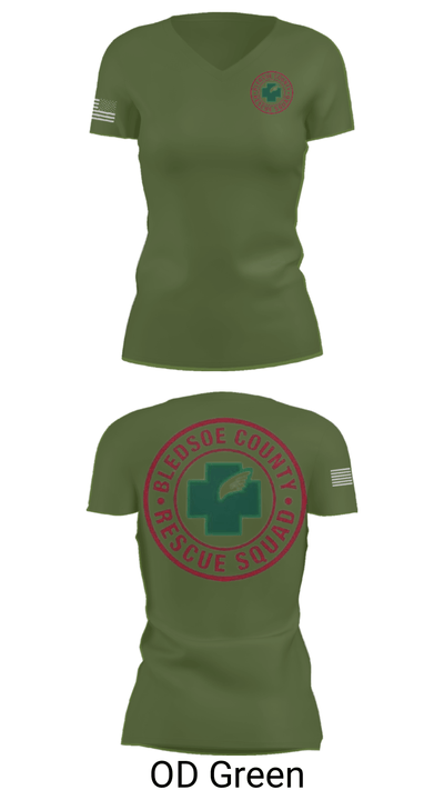 Bledsoe County Rescue Squad 83913637 Women's Short Sleeve V-neck Shirt - 48