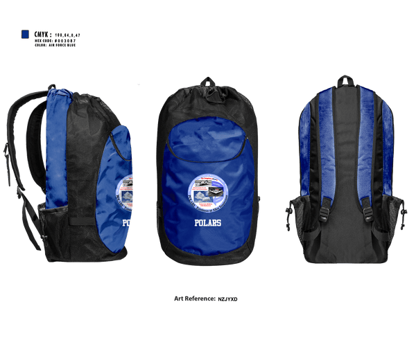 Gear Bag, POLARS, Air Force, Teamtime, Team time, sublimation, custom sports apparel, team uniforms, spirit wear, spiritwear, sports uniforms, custom shirts, team store, custom team store, fundraiser sports, apparel fundraiser