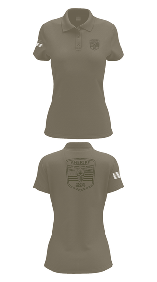 Womens Short Sleeve Performance Polo, Fulton County Anti-Crime Task Force, , Teamtime, Team time, sublimation, custom sports apparel, team uniforms, spirit wear, spiritwear, sports uniforms, custom shirts, team store, custom team store, fundraiser sports, apparel fundraiser