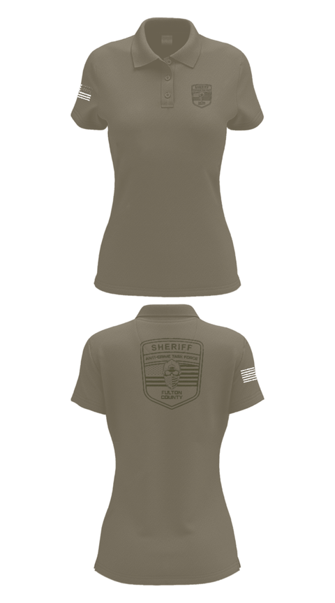 Womens Short Sleeve Performance Polo, Fulton County Anti-Crime Task Force, , Teamtime, Team time, sublimation, custom sports apparel, team uniforms, spirit wear, spiritwear, sports uniforms, custom shirts, team store, custom team store, fundraiser sports, apparel fundraiser