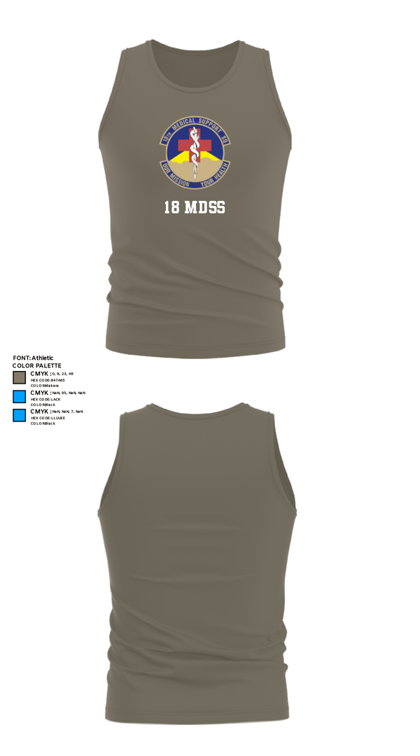 Tank Top, 18 MDSS, Air Force, Teamtime, Team time, sublimation, custom sports apparel, team uniforms, spirit wear, spiritwear, sports uniforms, custom shirts, team store, custom team store, fundraiser sports, apparel fundraiser