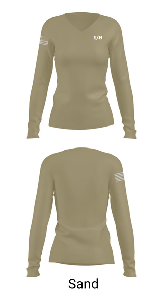 Women's Long Sleeve Vneck Shirt, 1/8, Marines, Teamtime, Team time, sublimation, custom sports apparel, team uniforms, spirit wear, spiritwear, sports uniforms, custom shirts, team store, custom team store, fundraiser sports, apparel fundraiser