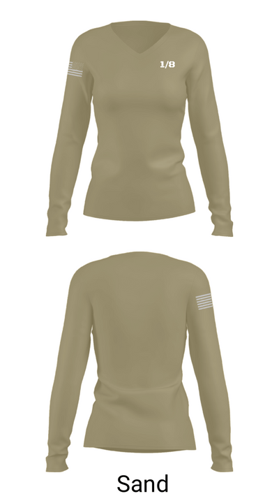 1/8 74512823 Women's Long Sleeve V-neck Shirt - 97