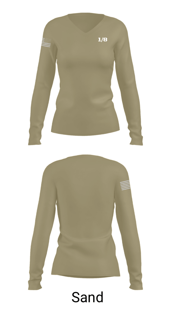 Women's Long Sleeve Vneck Shirt, 1/8, Marines, Teamtime, Team time, sublimation, custom sports apparel, team uniforms, spirit wear, spiritwear, sports uniforms, custom shirts, team store, custom team store, fundraiser sports, apparel fundraiser