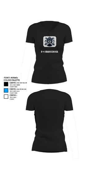 Women's Short Sleeve Vneck Shirt, 2-4 GSAB ECHO CO., Army, Teamtime, Team time, sublimation, custom sports apparel, team uniforms, spirit wear, spiritwear, sports uniforms, custom shirts, team store, custom team store, fundraiser sports, apparel fundraiser