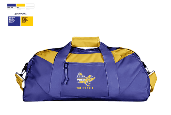 Duffle Bag, Harvard H Ellis R V Tech School Volleyball, Women's Volleyball, Teamtime, Team time, sublimation, custom sports apparel, team uniforms, spirit wear, spiritwear, sports uniforms, custom shirts, team store, custom team store, fundraiser sports, apparel fundraiser