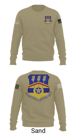 Crew Neck Sweatshirt, 123d Contingency Response Group, Air Force, Teamtime, Team time, sublimation, custom sports apparel, team uniforms, spirit wear, spiritwear, sports uniforms, custom shirts, team store, custom team store, fundraiser sports, apparel fundraiser