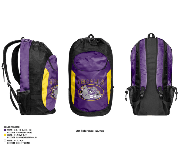 Gear Bag, Ingalls Junior High School Cross Country, Cross Country, Teamtime, Team time, sublimation, custom sports apparel, team uniforms, spirit wear, spiritwear, sports uniforms, custom shirts, team store, custom team store, fundraiser sports, apparel fundraiser