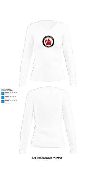 Womens Long Sleeve Vneck Shirt, West Oso High School Cheer, Cheer, Teamtime, Team time, sublimation, custom sports apparel, team uniforms, spirit wear, spiritwear, sports uniforms, custom shirts, team store, custom team store, fundraiser sports, apparel fundraiser