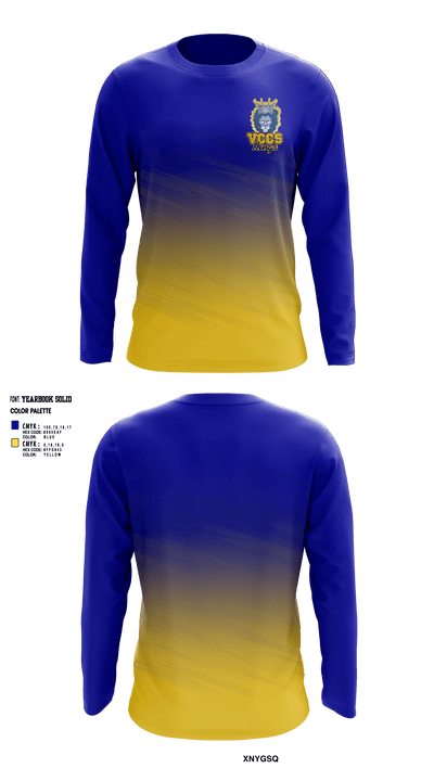 Victory Christian Center School Volleyball 2498322 Long Sleeve Performance Shirt - 1