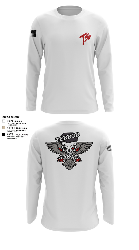 Long Sleeve Performance Shirt, Terro Squad, Army, Teamtime, Team time, sublimation, custom sports apparel, team uniforms, spirit wear, spiritwear, sports uniforms, custom shirts, team store, custom team store, fundraiser sports, apparel fundraiser