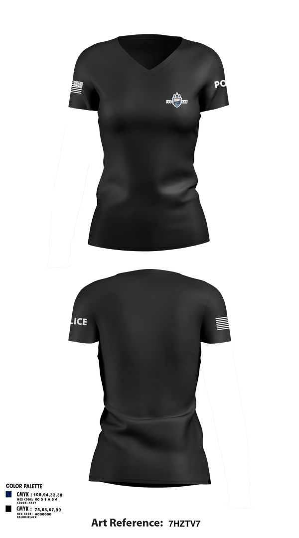 Womens Short Sleeve Vneck Shirt, Fargo PD CMT, Police, Teamtime, Team time, sublimation, custom sports apparel, team uniforms, spirit wear, spiritwear, sports uniforms, custom shirts, team store, custom team store, fundraiser sports, apparel fundraiser