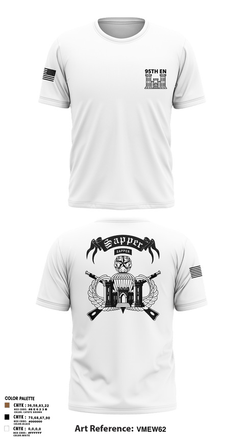 Short Sleeve Performance Shirt, 95TH EN, Army, Teamtime, Team time, sublimation, custom sports apparel, team uniforms, spirit wear, spiritwear, sports uniforms, custom shirts, team store, custom team store, fundraiser sports, apparel fundraiser