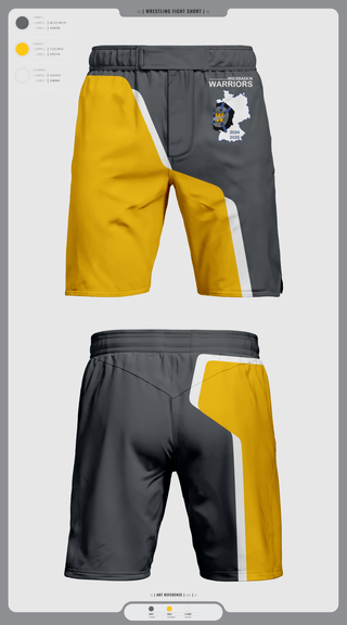 Fight Shorts, Wiesbaden warriors, Wrestling, Teamtime, Team time, sublimation, custom sports apparel, team uniforms, spirit wear, spiritwear, sports uniforms, custom shirts, team store, custom team store, fundraiser sports, apparel fundraiser