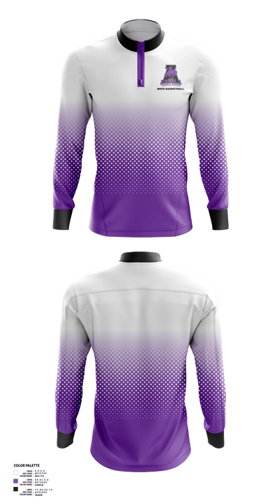 Arcola Senior High School Basketball 21320471 Quarter Zip Jacket - 2