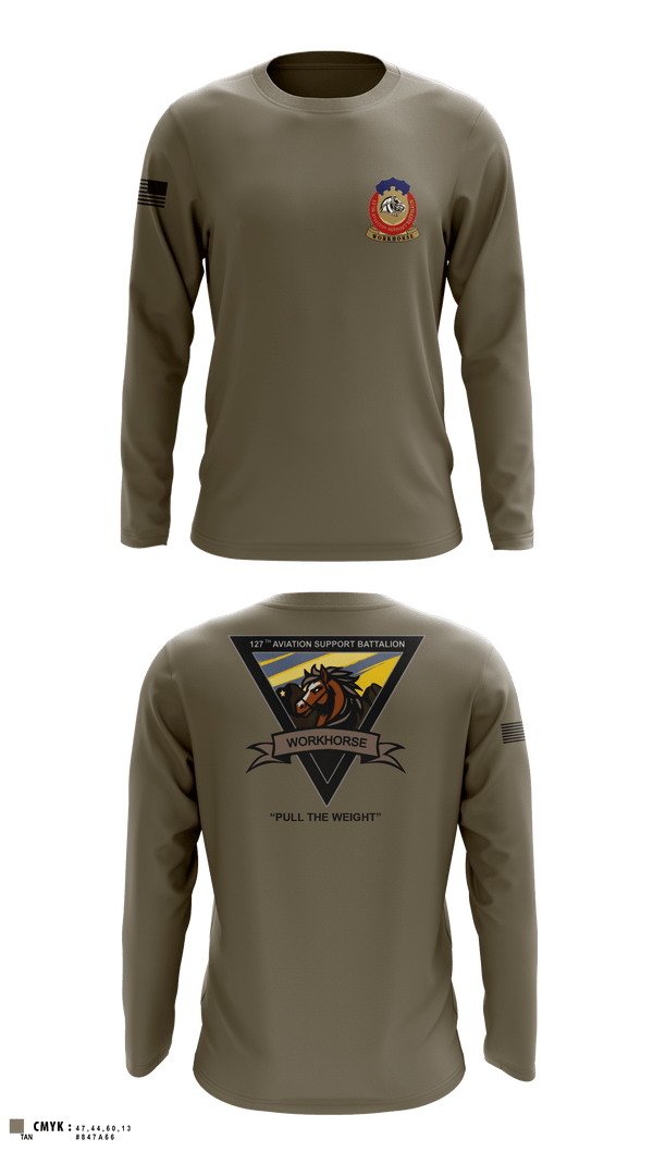 Long Sleeve Performance Shirt, 127th ASB WORKHORSE, Army, Teamtime, Team time, sublimation, custom sports apparel, team uniforms, spirit wear, spiritwear, sports uniforms, custom shirts, team store, custom team store, fundraiser sports, apparel fundraiser