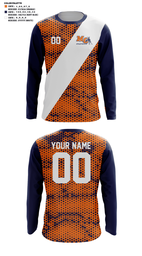 Long Sleeve Performance Shirt, Morton College Soccer, Women's Soccer, Teamtime, Team time, sublimation, custom sports apparel, team uniforms, spirit wear, spiritwear, sports uniforms, custom shirts, team store, custom team store, fundraiser sports, apparel fundraiser