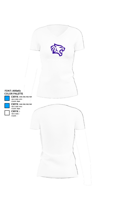 Elgin High School Volleyball 88554303 Women's Short Sleeve V-neck Shirt - 18