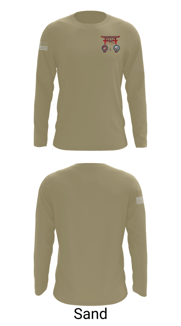 Long Sleeve Performance Shirt, 3D MEDICAL BATTALION, Marines, Teamtime, Team time, sublimation, custom sports apparel, team uniforms, spirit wear, spiritwear, sports uniforms, custom shirts, team store, custom team store, fundraiser sports, apparel fundraiser