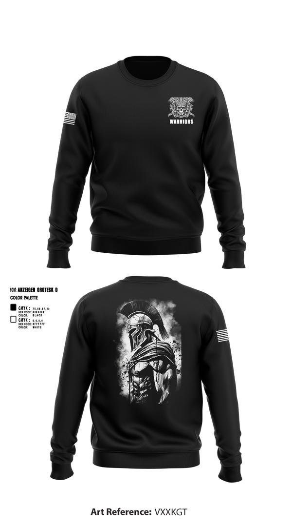 Crew Neck Sweatshirt, Warriors, Army, Teamtime, Team time, sublimation, custom sports apparel, team uniforms, spirit wear, spiritwear, sports uniforms, custom shirts, team store, custom team store, fundraiser sports, apparel fundraiser