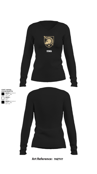 Womens Long Sleeve Vneck Shirt, USMA, Army, Teamtime, Team time, sublimation, custom sports apparel, team uniforms, spirit wear, spiritwear, sports uniforms, custom shirts, team store, custom team store, fundraiser sports, apparel fundraiser