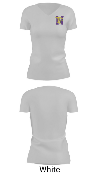Thornton Fractional North High School Track 63462555 Women's Short Sleeve V-neck Shirt - 7