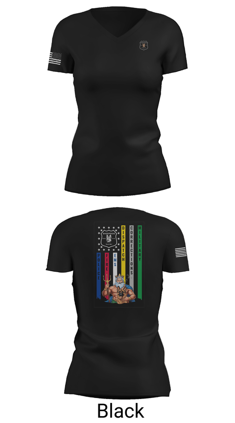 Womens Short Sleeve Vneck Shirt, Sheepdog Cigar Club HR, , Teamtime, Team time, sublimation, custom sports apparel, team uniforms, spirit wear, spiritwear, sports uniforms, custom shirts, team store, custom team store, fundraiser sports, apparel fundraiser