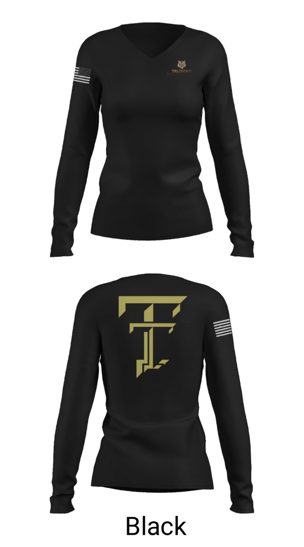 Womens Long Sleeve Vneck Shirt, Talihina High School Band, Spirit Store, Teamtime, Team time, sublimation, custom sports apparel, team uniforms, spirit wear, spiritwear, sports uniforms, custom shirts, team store, custom team store, fundraiser sports, apparel fundraiser