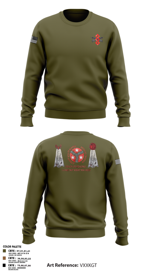 Crew Neck Sweatshirt, q trp 4/278th, , Teamtime, Team time, sublimation, custom sports apparel, team uniforms, spirit wear, spiritwear, sports uniforms, custom shirts, team store, custom team store, fundraiser sports, apparel fundraiser
