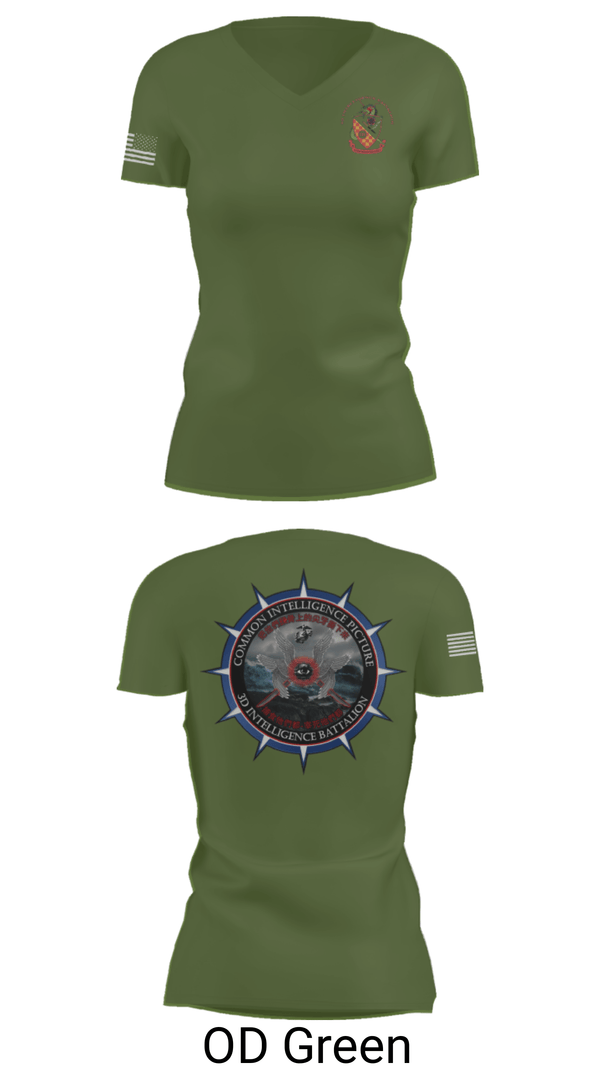 Women's Short Sleeve Vneck Shirt, 3rd Intelligence Battalion, Marines, Teamtime, Team time, sublimation, custom sports apparel, team uniforms, spirit wear, spiritwear, sports uniforms, custom shirts, team store, custom team store, fundraiser sports, apparel fundraiser