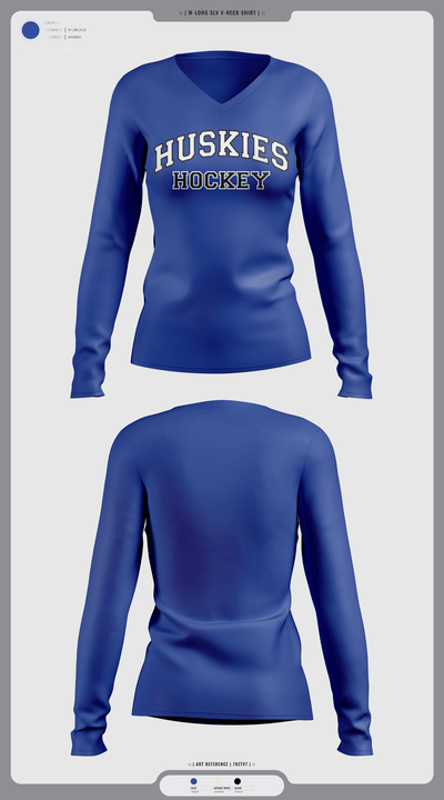 HOWARD COUNTY YOUTH HOCKEY CLUB 22258826 Women's Long Sleeve V-neck Shirt - 13