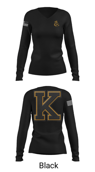 Womens Long Sleeve Vneck Shirt, Floyd E Kellam High School Cross Country, Cross Country, Teamtime, Team time, sublimation, custom sports apparel, team uniforms, spirit wear, spiritwear, sports uniforms, custom shirts, team store, custom team store, fundraiser sports, apparel fundraiser