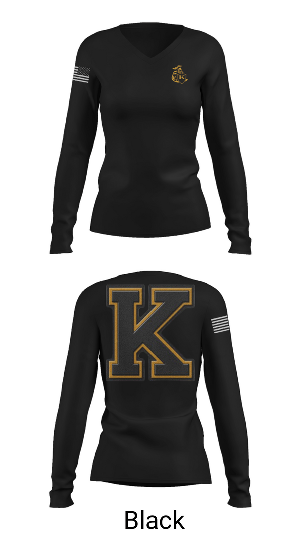 Womens Long Sleeve Vneck Shirt, Floyd E Kellam High School Cross Country, Cross Country, Teamtime, Team time, sublimation, custom sports apparel, team uniforms, spirit wear, spiritwear, sports uniforms, custom shirts, team store, custom team store, fundraiser sports, apparel fundraiser