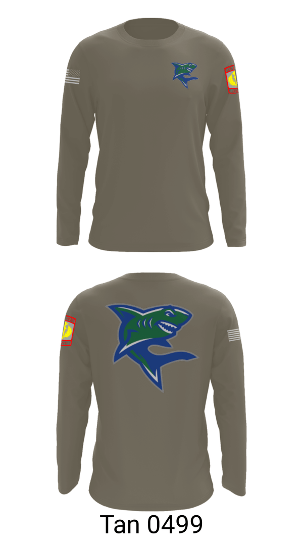 Long Sleeve Performance Shirt, Bullshark Battalion, Army, Teamtime, Team time, sublimation, custom sports apparel, team uniforms, spirit wear, spiritwear, sports uniforms, custom shirts, team store, custom team store, fundraiser sports, apparel fundraiser
