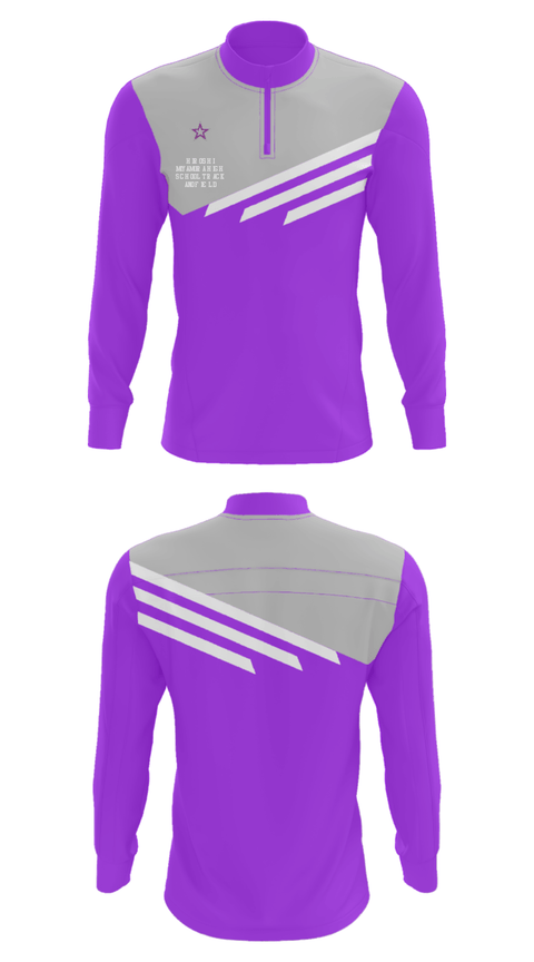 Quarter Zip Jacket, Hiroshi Miyamura High School Track and Field, Track & Field, Teamtime, Team time, sublimation, custom sports apparel, team uniforms, spirit wear, spiritwear, sports uniforms, custom shirts, team store, custom team store, fundraiser sports, apparel fundraiser