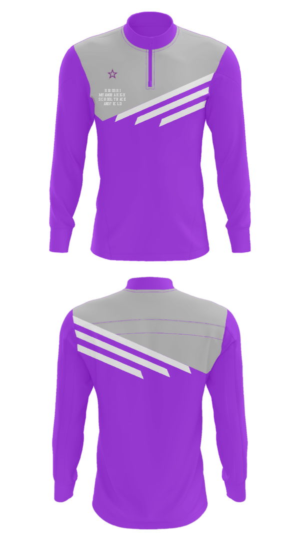 Quarter Zip Jacket, Hiroshi Miyamura High School Track and Field, Track & Field, Teamtime, Team time, sublimation, custom sports apparel, team uniforms, spirit wear, spiritwear, sports uniforms, custom shirts, team store, custom team store, fundraiser sports, apparel fundraiser