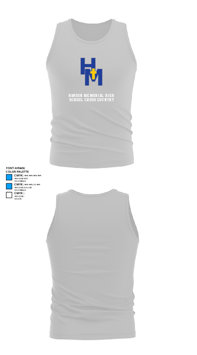 Hanson Memorial High School Cross Country 61098496 Tank Top - 13