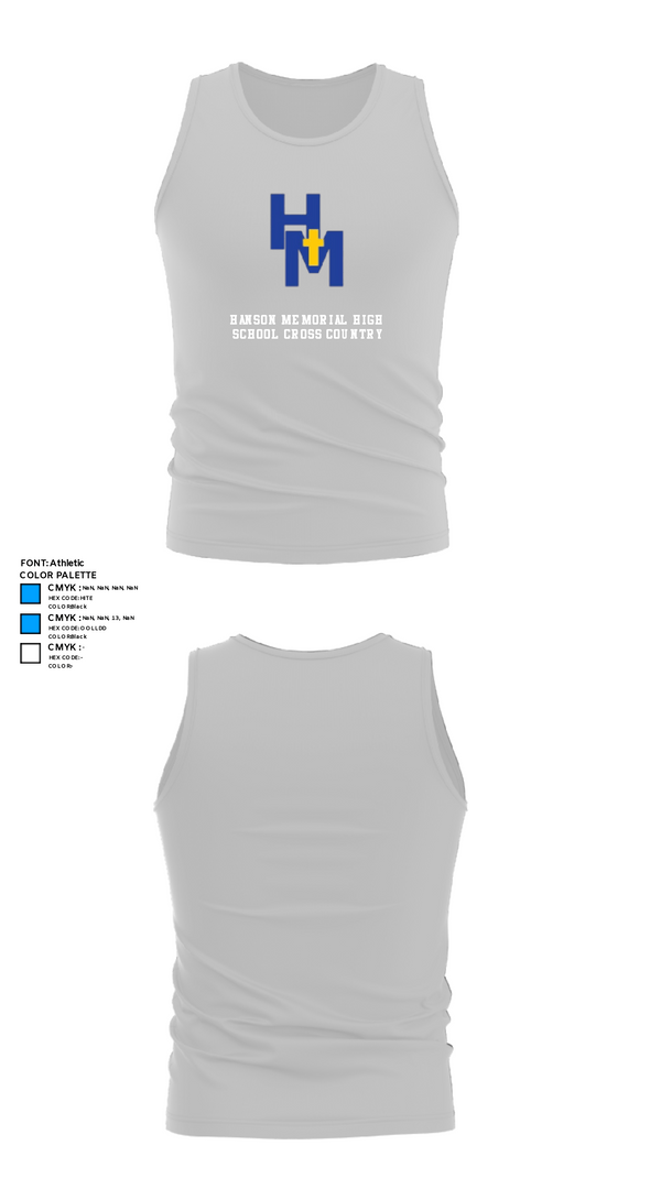 Tank Top, Hanson Memorial High School Cross Country, Cross Country, Teamtime, Team time, sublimation, custom sports apparel, team uniforms, spirit wear, spiritwear, sports uniforms, custom shirts, team store, custom team store, fundraiser sports, apparel fundraiser