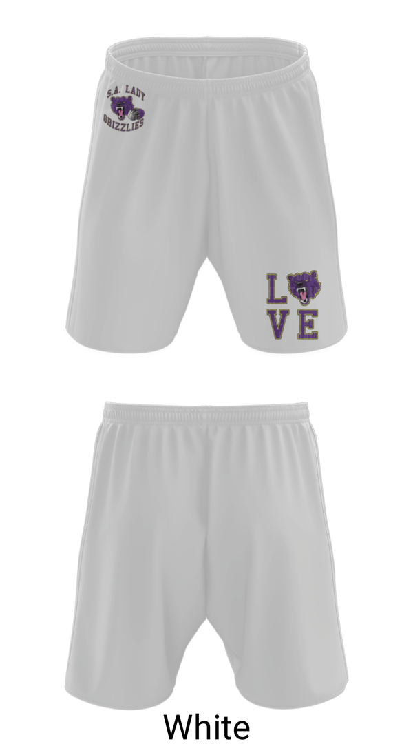 Athletic Shorts With Pockets, SA LADY GRIZZLES, Women's Volleyball, Teamtime, Team time, sublimation, custom sports apparel, team uniforms, spirit wear, spiritwear, sports uniforms, custom shirts, team store, custom team store, fundraiser sports, apparel fundraiser
