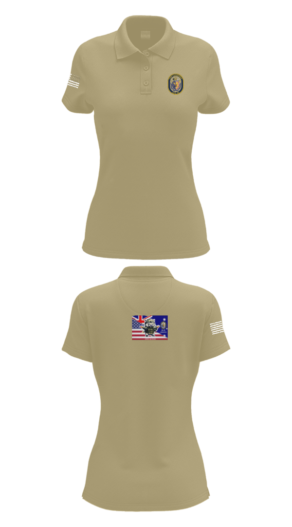 Womens Short Sleeve Performance Polo, USS CANBERRA (LCS 30), Navy, Teamtime, Team time, sublimation, custom sports apparel, team uniforms, spirit wear, spiritwear, sports uniforms, custom shirts, team store, custom team store, fundraiser sports, apparel fundraiser