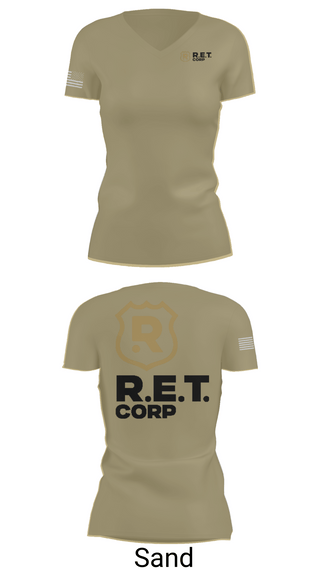 Womens Short Sleeve Vneck Shirt, RET CORP, Police, Teamtime, Team time, sublimation, custom sports apparel, team uniforms, spirit wear, spiritwear, sports uniforms, custom shirts, team store, custom team store, fundraiser sports, apparel fundraiser