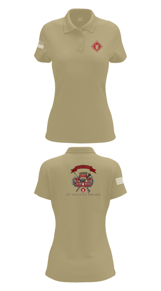 Womens Short Sleeve Performance Polo, 264 EN CO, Army, Teamtime, Team time, sublimation, custom sports apparel, team uniforms, spirit wear, spiritwear, sports uniforms, custom shirts, team store, custom team store, fundraiser sports, apparel fundraiser