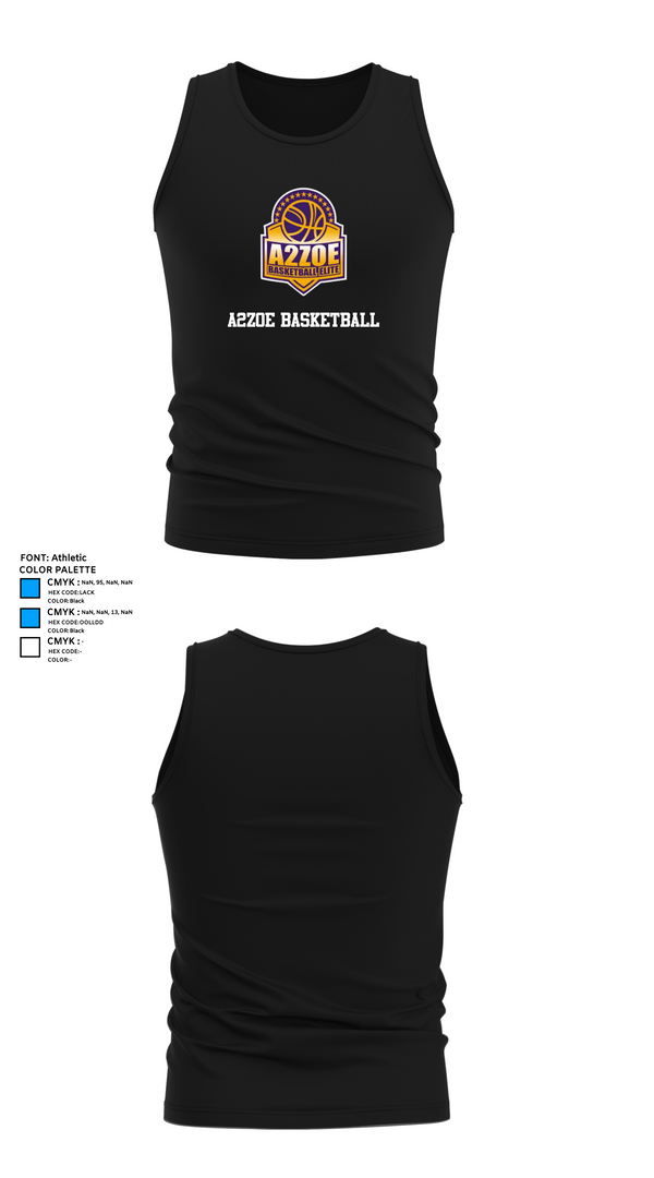Tank Top, A2Zoe Basketball, Men's Basketball, Teamtime, Team time, sublimation, custom sports apparel, team uniforms, spirit wear, spiritwear, sports uniforms, custom shirts, team store, custom team store, fundraiser sports, apparel fundraiser