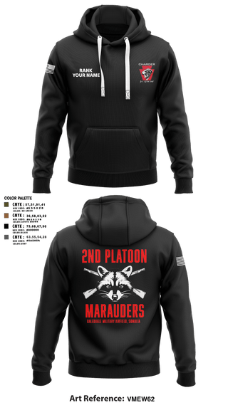 Hoodie, Charger Co. / 2-112th Infantry Battalion, National Guard, Teamtime, Team time, sublimation, custom sports apparel, team uniforms, spirit wear, spiritwear, sports uniforms, custom shirts, team store, custom team store, fundraiser sports, apparel fundraiser
