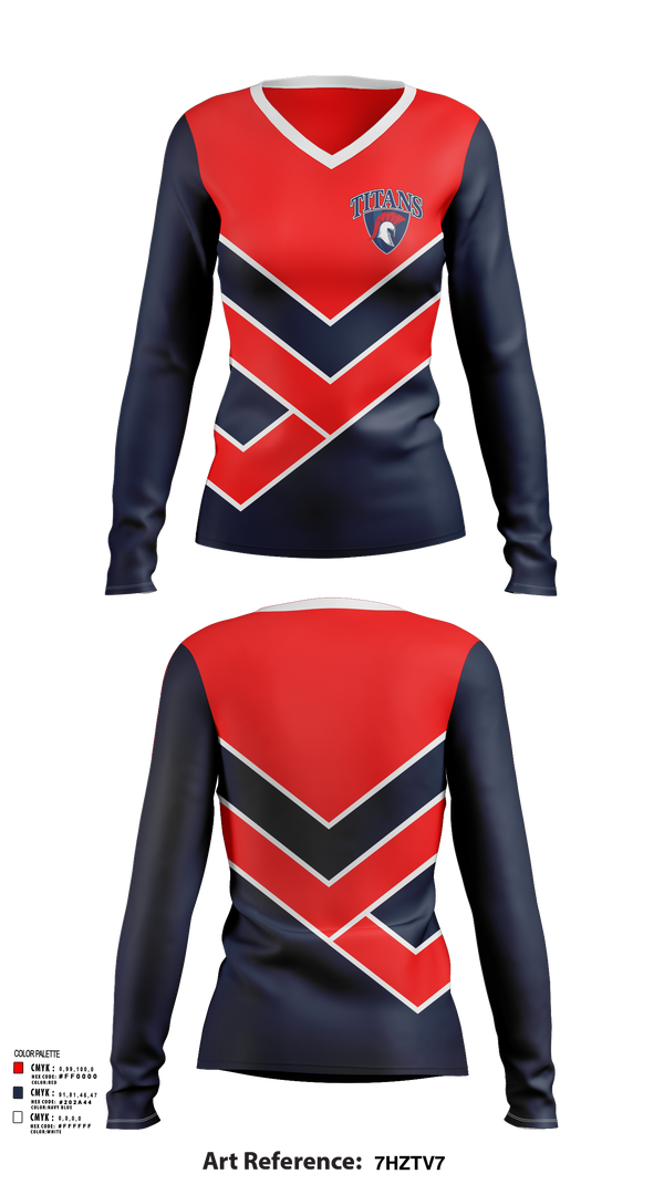 Womens Long Sleeve Vneck Shirt, Bettye Myers Middle School, Spirit Store, Teamtime, Team time, sublimation, custom sports apparel, team uniforms, spirit wear, spiritwear, sports uniforms, custom shirts, team store, custom team store, fundraiser sports, apparel fundraiser