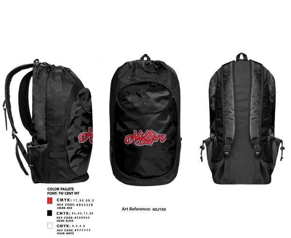 Gear Bag, West Mo Hitters, Baseball, Teamtime, Team time, sublimation, custom sports apparel, team uniforms, spirit wear, spiritwear, sports uniforms, custom shirts, team store, custom team store, fundraiser sports, apparel fundraiser